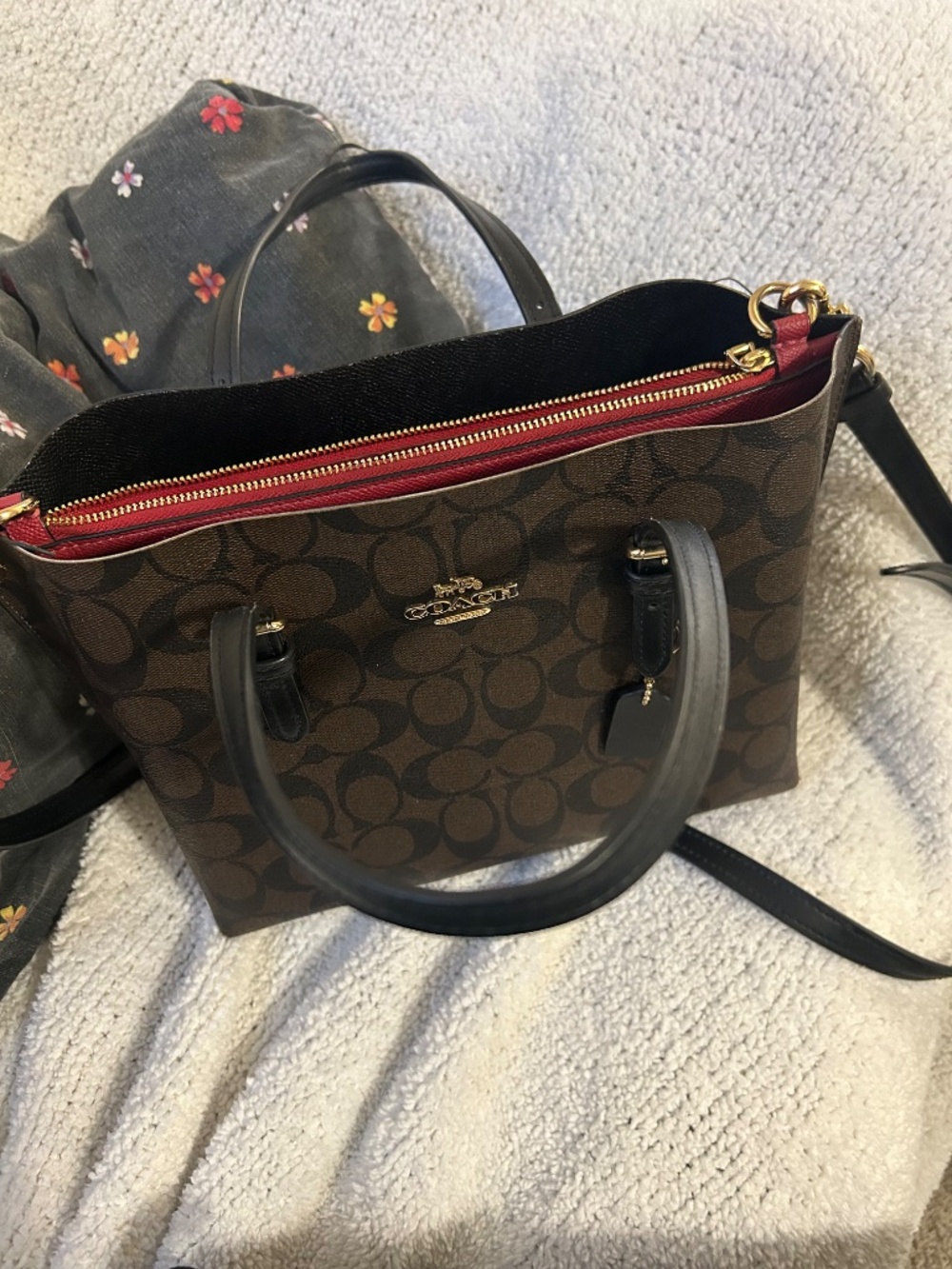 Coach Mollie Tote 25 in Signature Canvas - Picture 2 of 4
